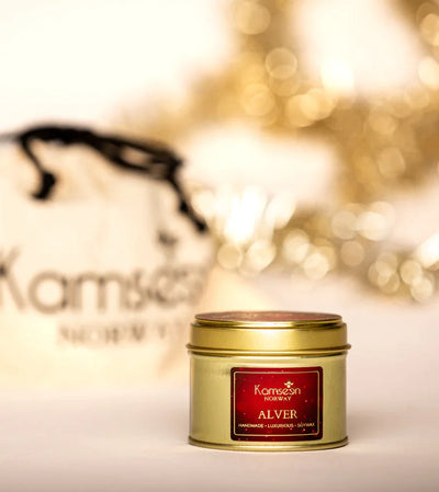 Alver - Håndlaget juleduftlys med kakao, appelsin og bergamott